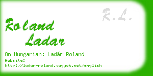 roland ladar business card