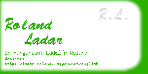 roland ladar business card